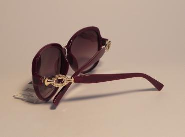 Sonnenbrille bordeaux mit gold